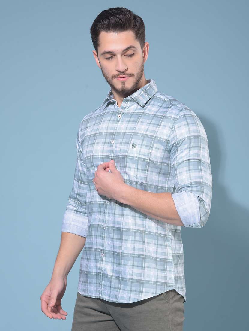 men collared long sleeve casual shirt