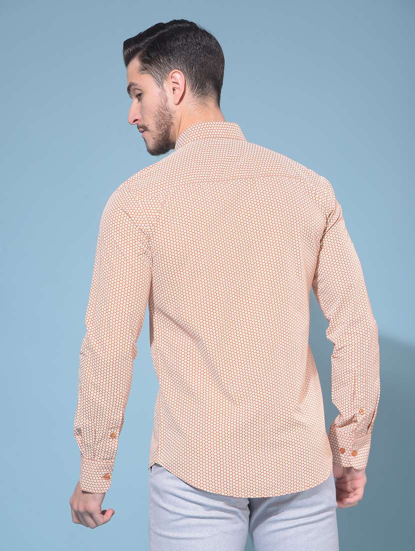 men long sleeved self design casual shirt - 21108902 -  Standard Image - 3