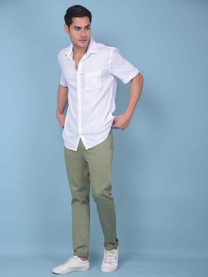 crimsoune club men white linen shirt - 21109010 - Standard Image - 5