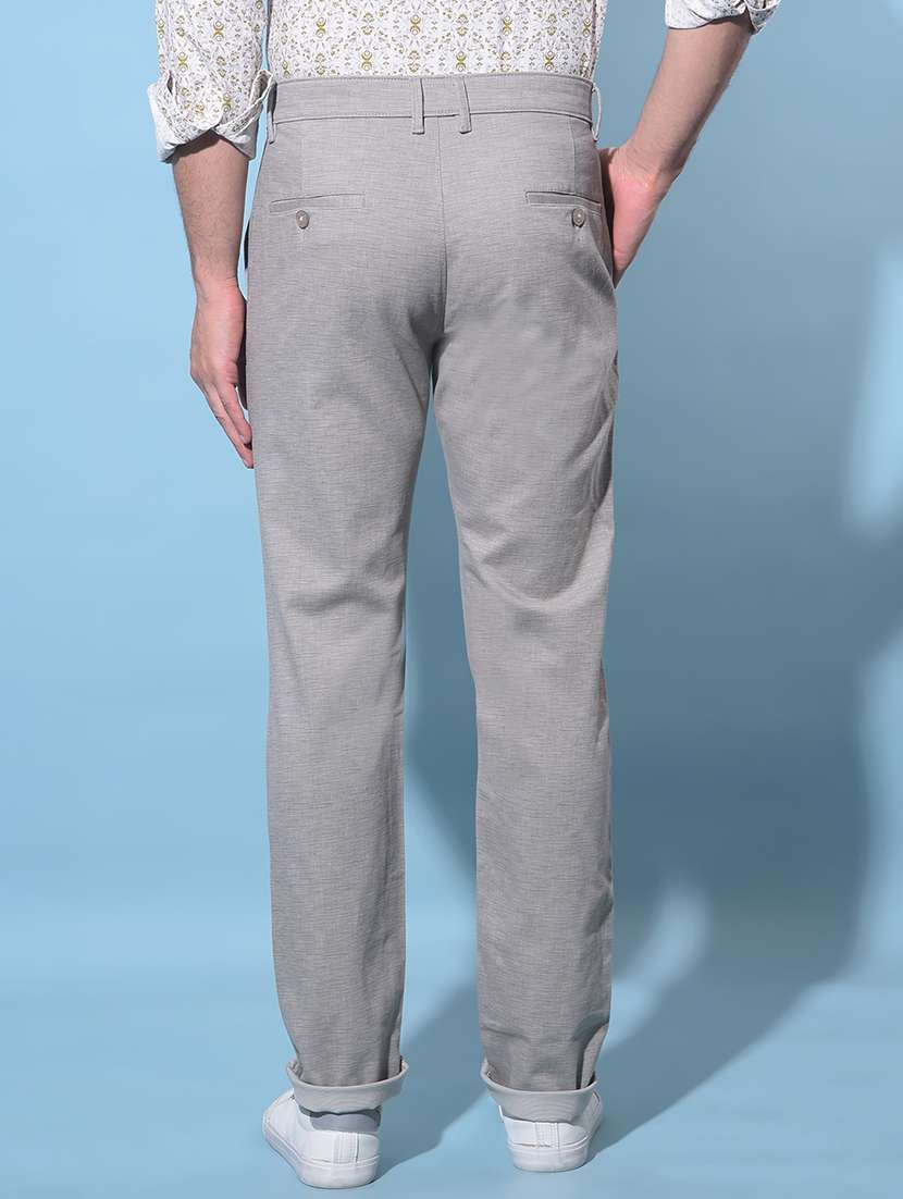 men mid rise chinos casual trouser - 21109550 - Standard Image - 3