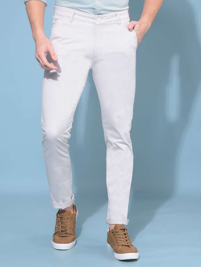 men mid rise chinos casual trouser