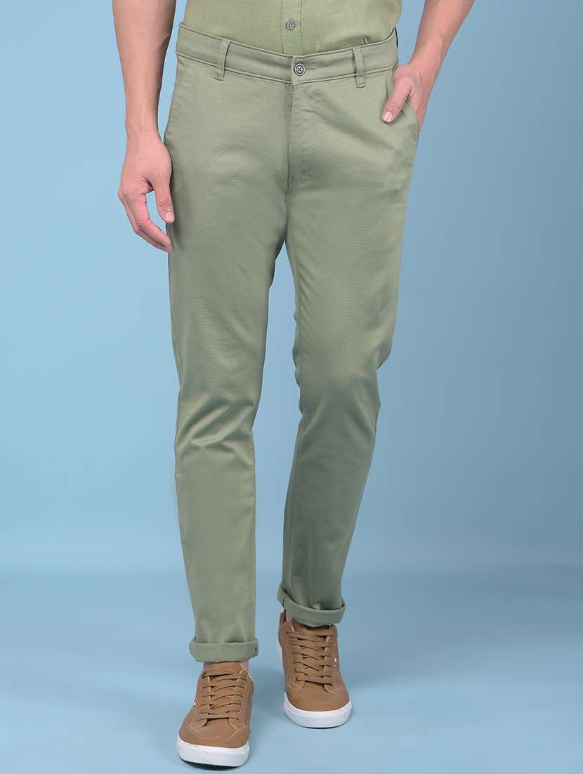 men mid rise chinos casual trouser