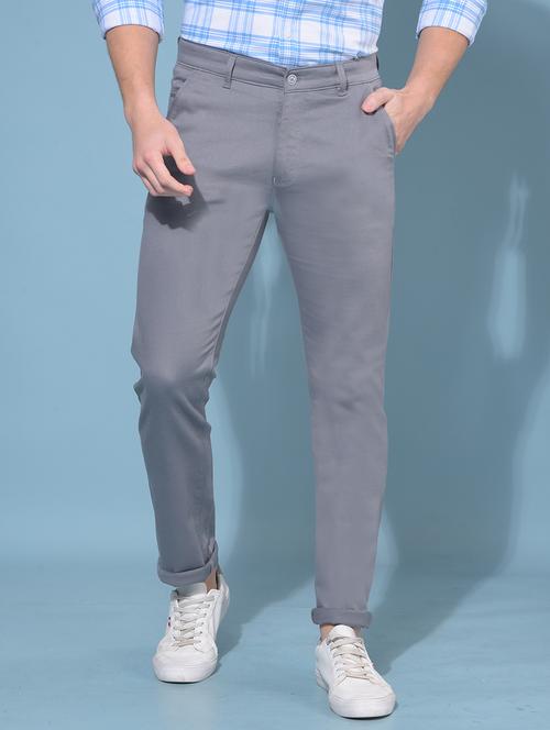 men mid rise chinos casual trouser - 21109590 - Standard Image - 0