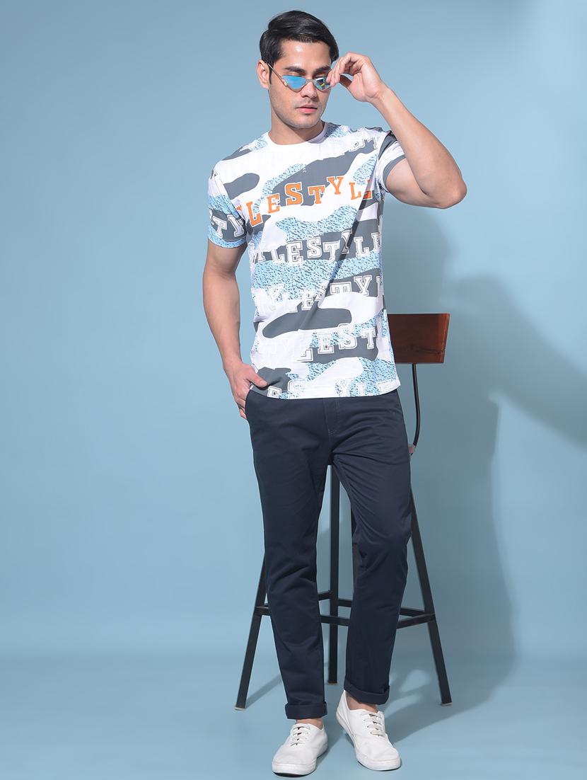 men round neck printed t-shirt - 21109759 - Standard Image - 3