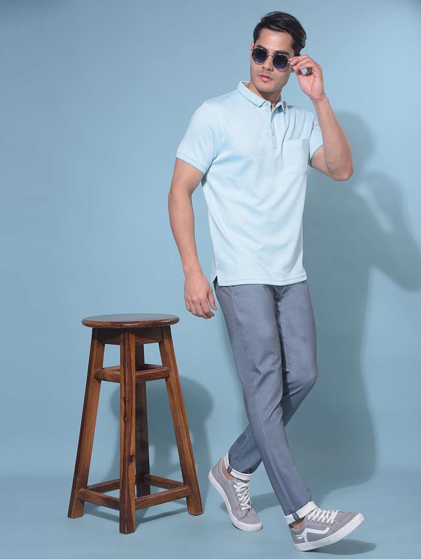 men mandarin neck solid t-shirt - 21109776 -  Standard Image - 3