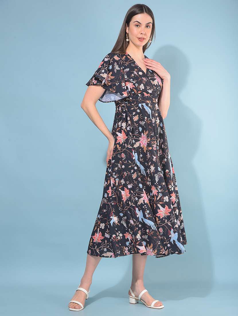 women floral print bell sleeves dress - 21109911 -  Standard Image - 3