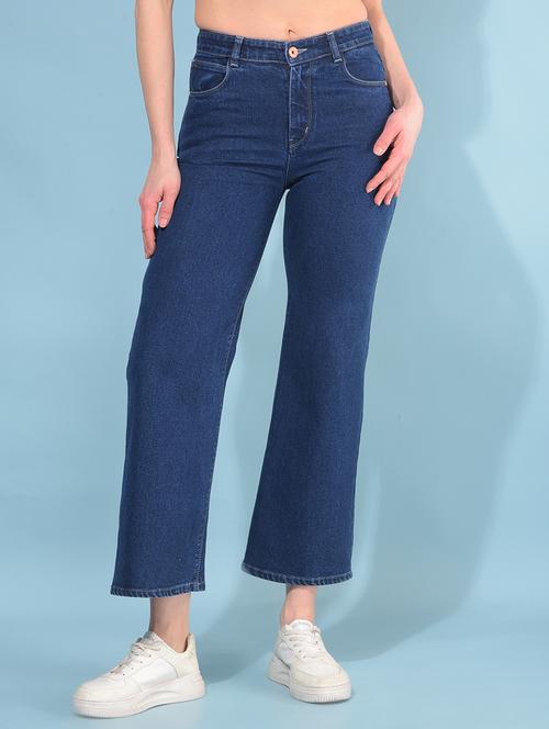 women solid plain bootcut jean - 21110019 -  Standard Image - 0