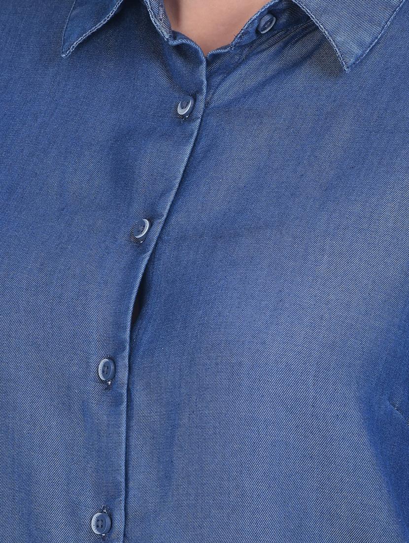 women solid collared shirt - 21110834 - Standard Image - 5