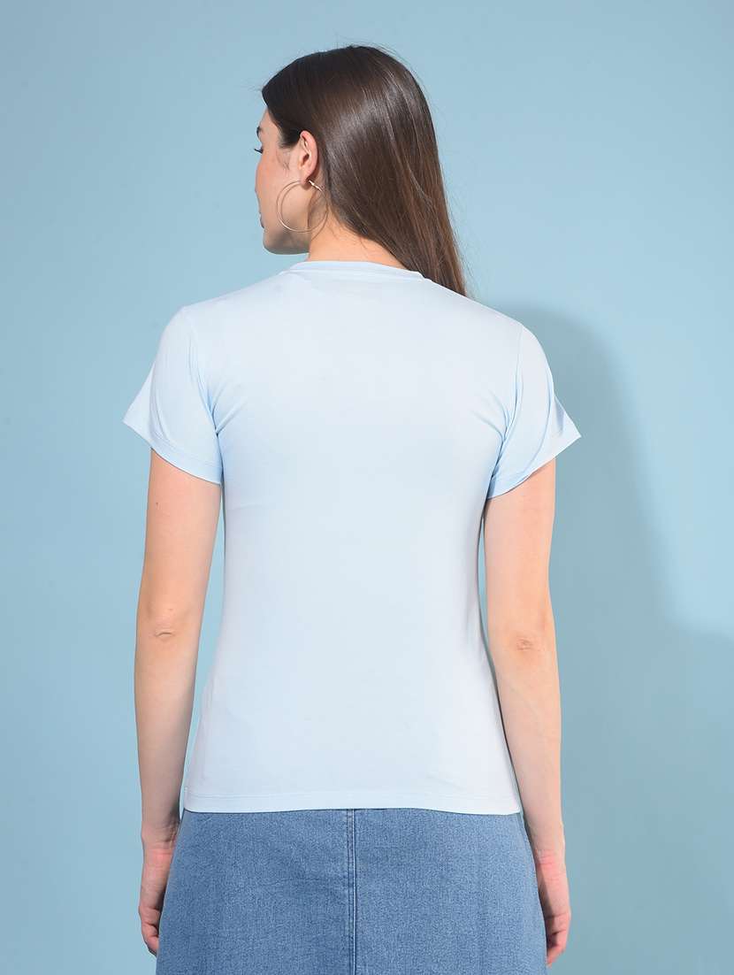 women short sleeves front print t-shirt - 21111278 - Standard Image - 3