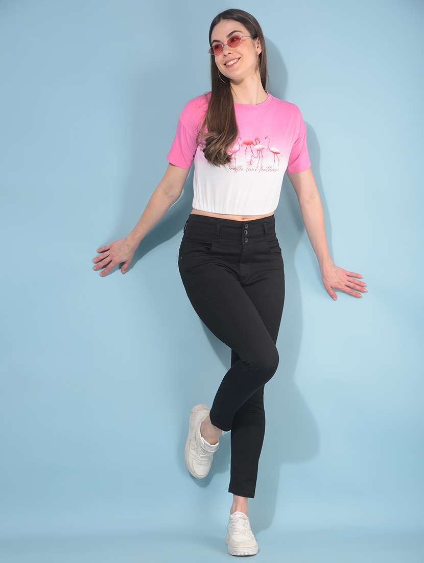 women short sleeves crop t-shirt - 21111280 -  Standard Image - 5