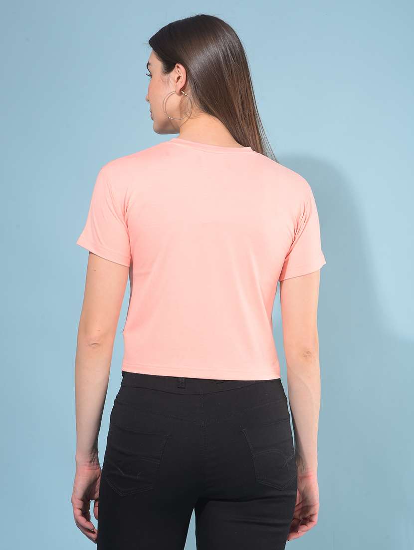 women short sleeves front print t-shirt - 21111284 -  Standard Image - 3