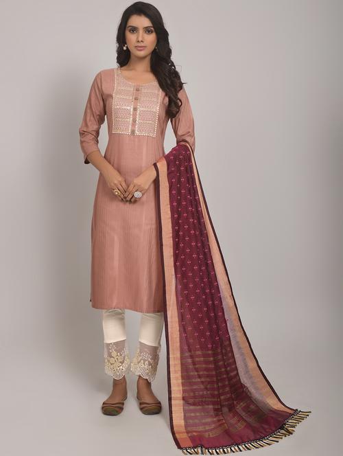 women kurta pant set with dupatta - 21112835 - Standard Image - 0