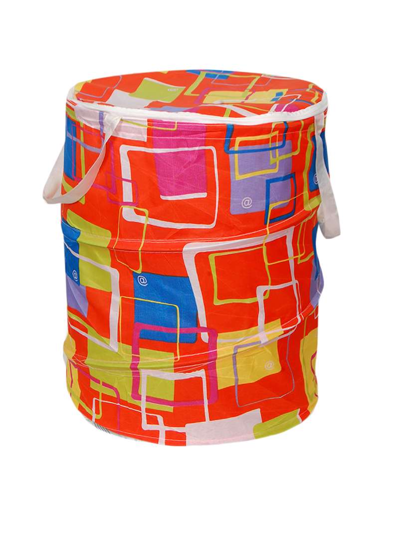 winner multicolor polyester round folding laundry bag 36 x 42 cm