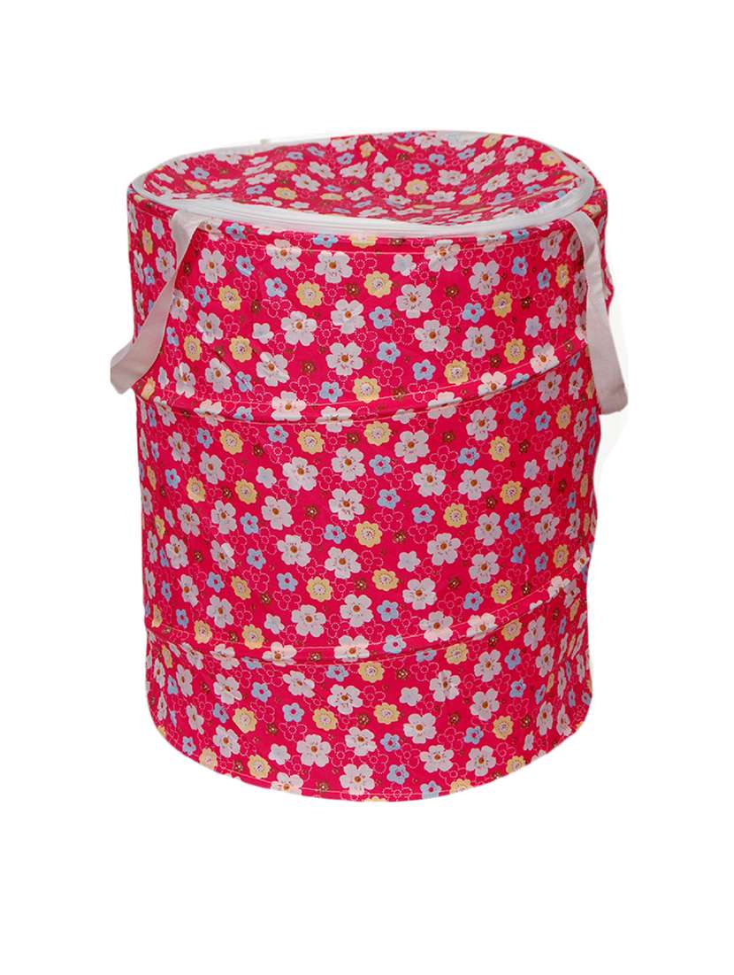 winner polyester floral print round folding laundry bag 36 x 42 cm