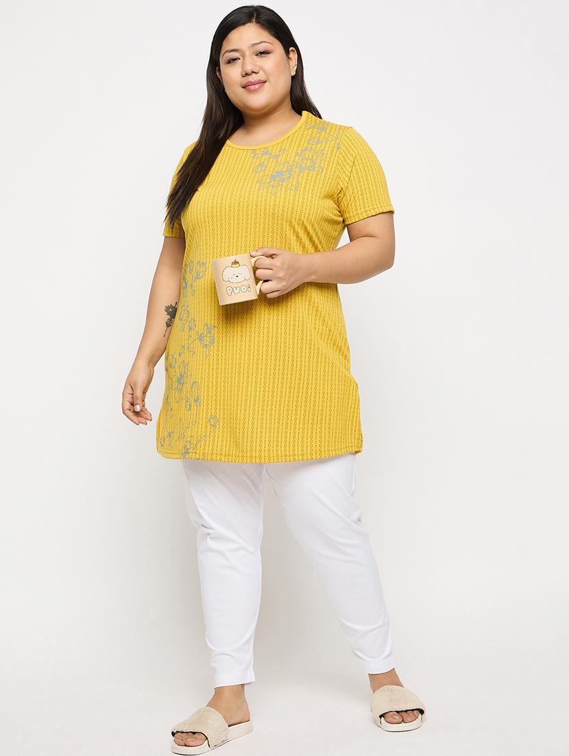 women printed short sleeve nightwear t-shirt - 21113275 - Standard Image - 3