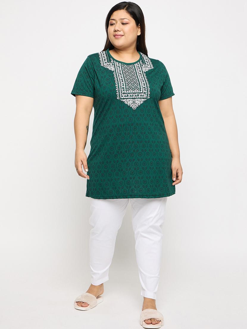women printed short sleeve nightwear t-shirt - 21113278 - Standard Image - 3