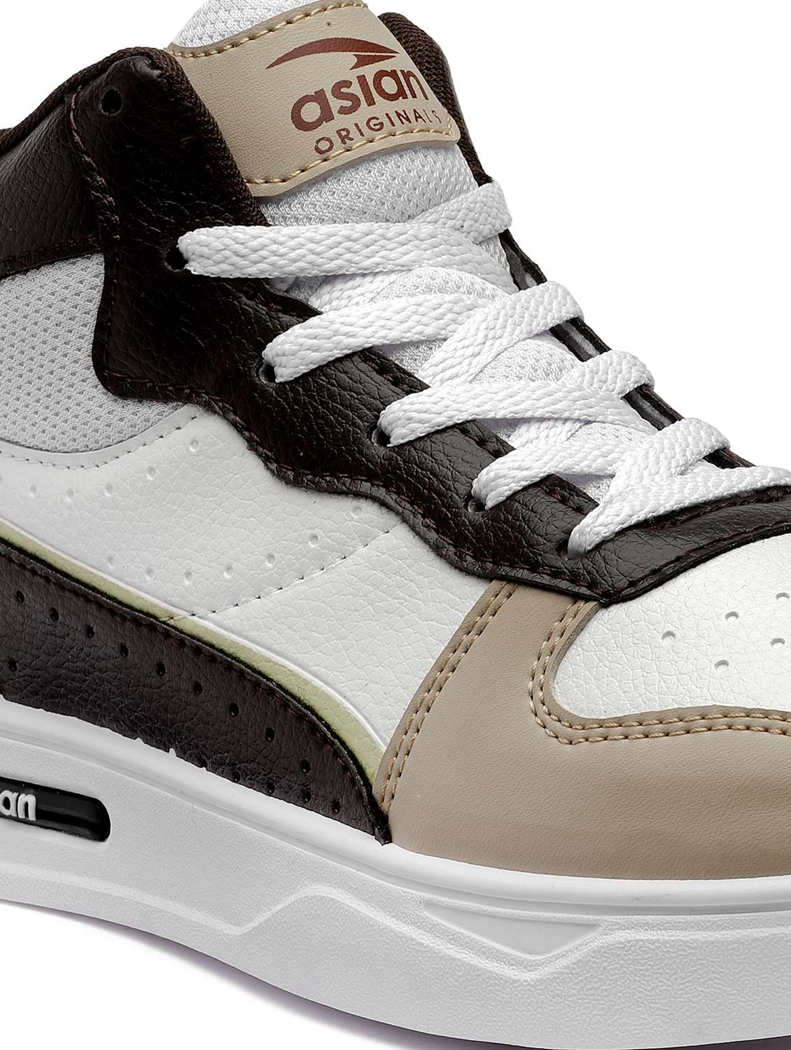 men beige lace up sneakers - 21113366 - Standard Image - 5