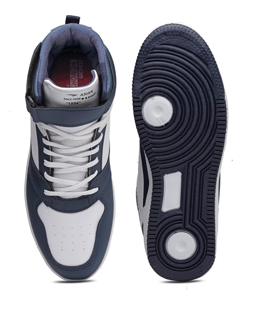 navy blue lace up sneakers - 21113373 - Standard Image - 3