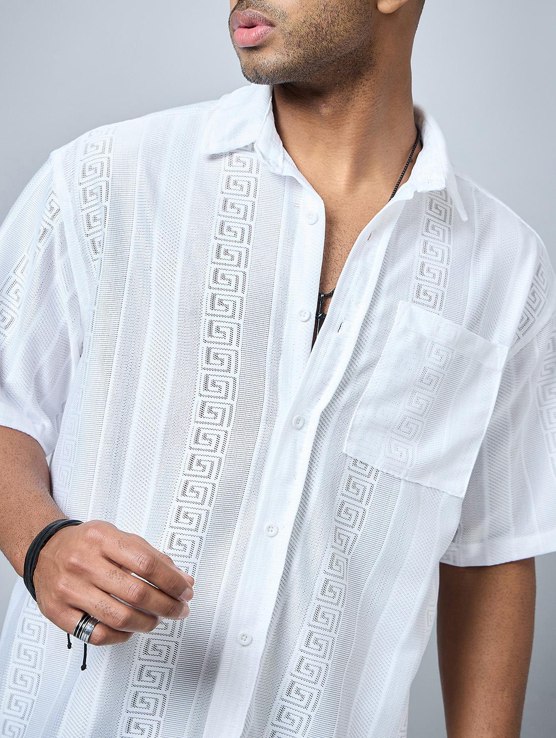 half sleeve oversized fit shirt - 21113430 - Standard Image - 5