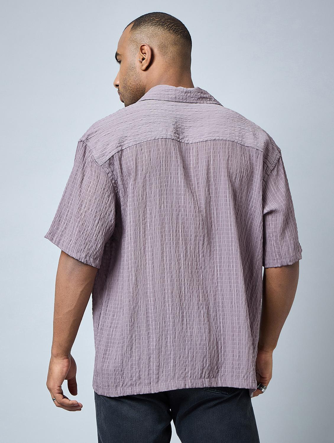 half sleeve oversized fit shirt - 21113433 - Standard Image - 3