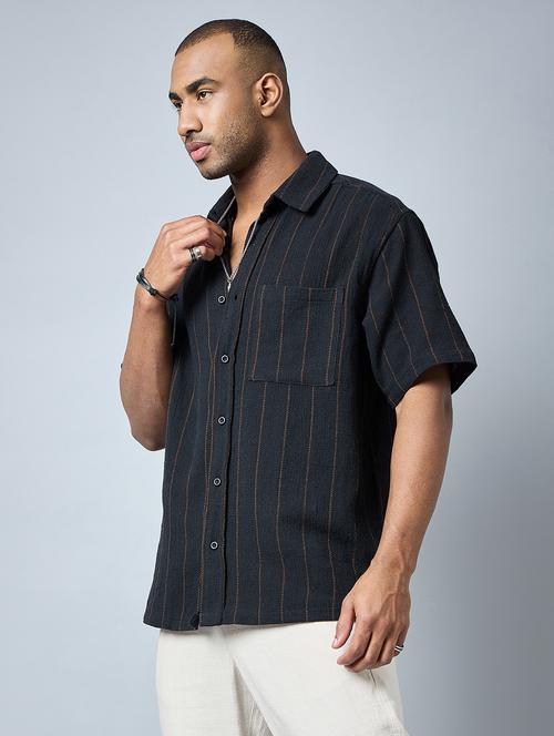 half sleeve oversized fit shirt - 21113440 -  Standard Image - 0