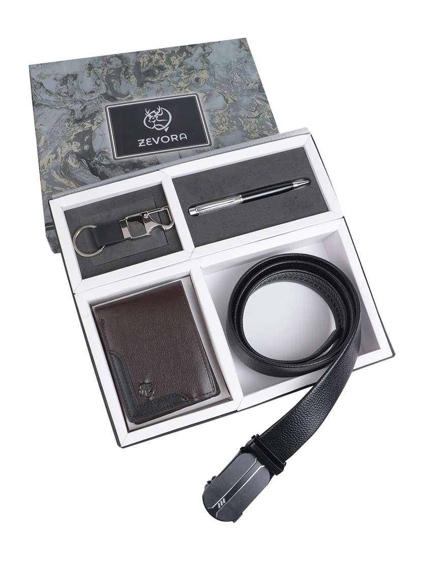 men gift combo (wallet, belt, pen, keychain)