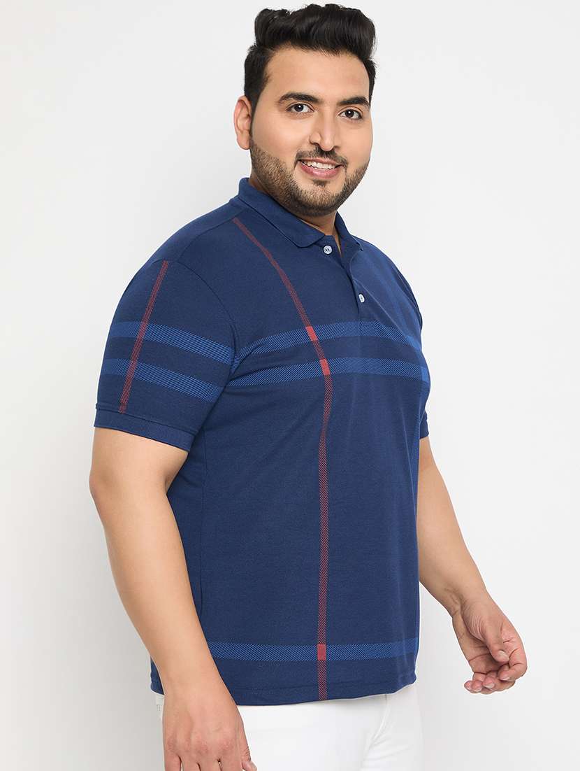 men polo neck front print t-shirt
