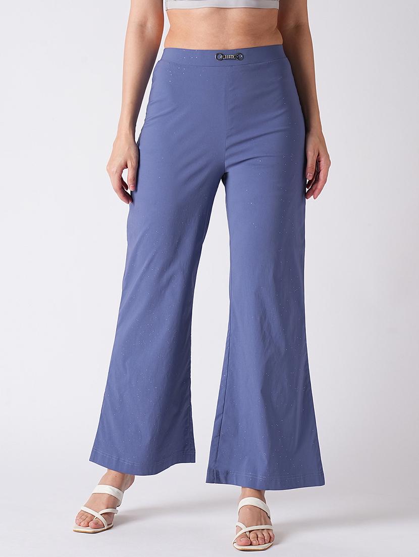 blue rayon bootcut trouser - 21116240 -  Zoom Image - 0