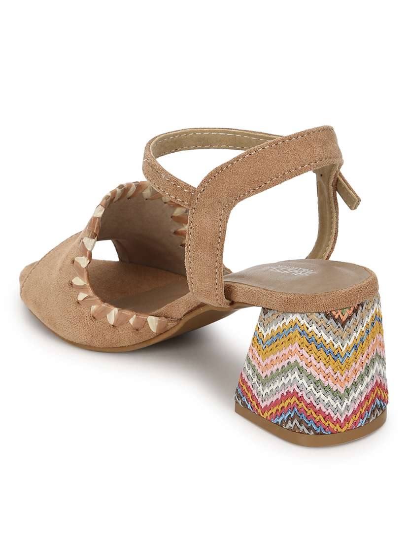 tan suede ankle strap sandals - 21116374 - Standard Image - 3