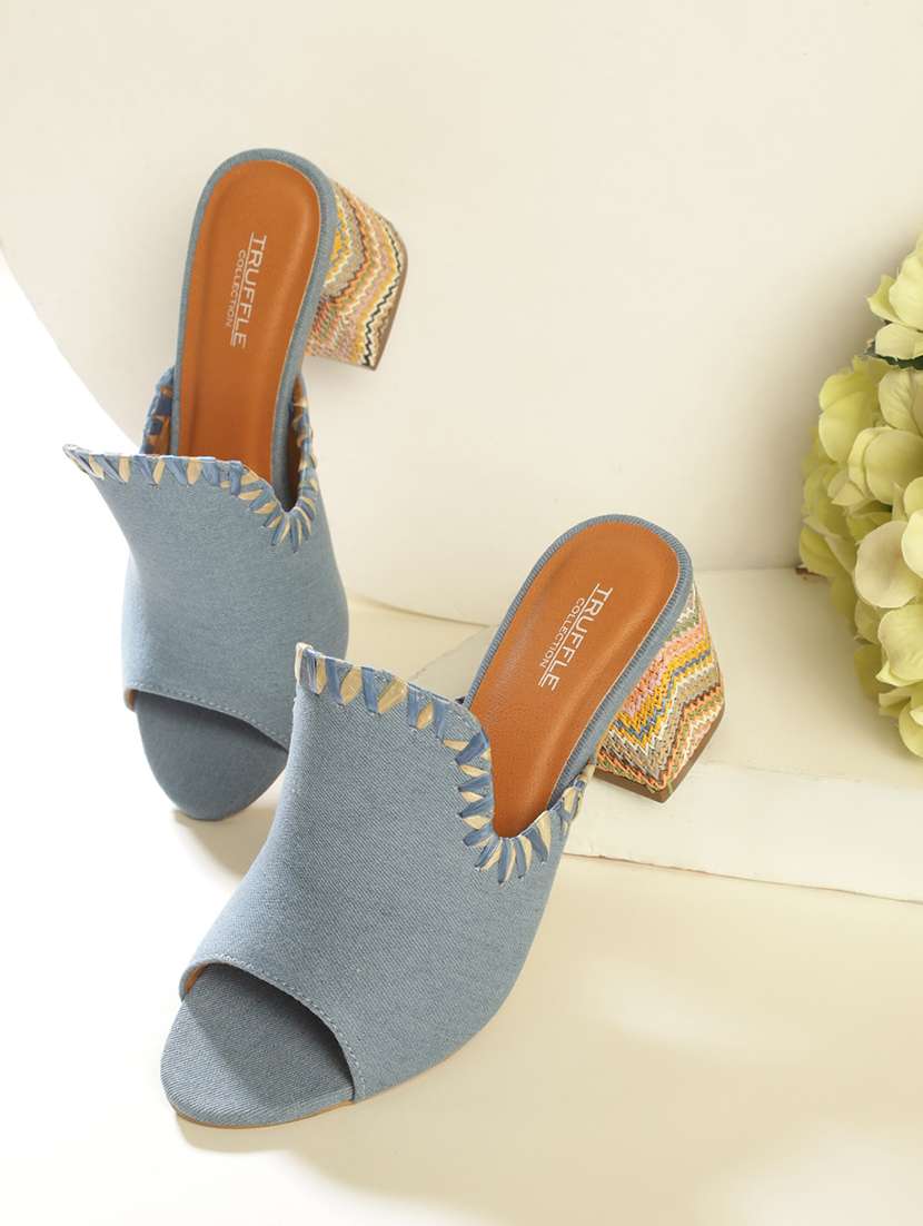 blue mesh slip on sandals - 21116376 - Zoom Image - 0