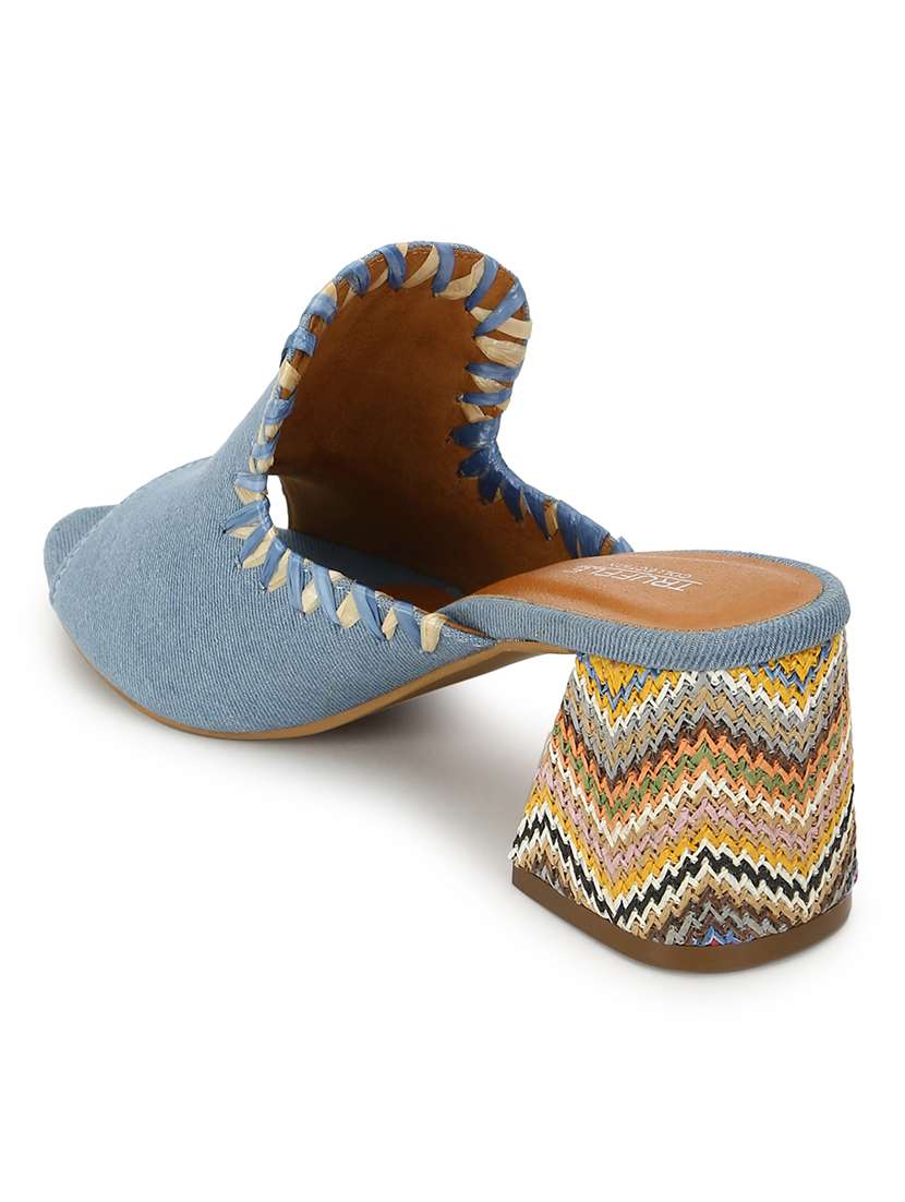 blue mesh slip on sandals - 21116376 - Standard Image - 3