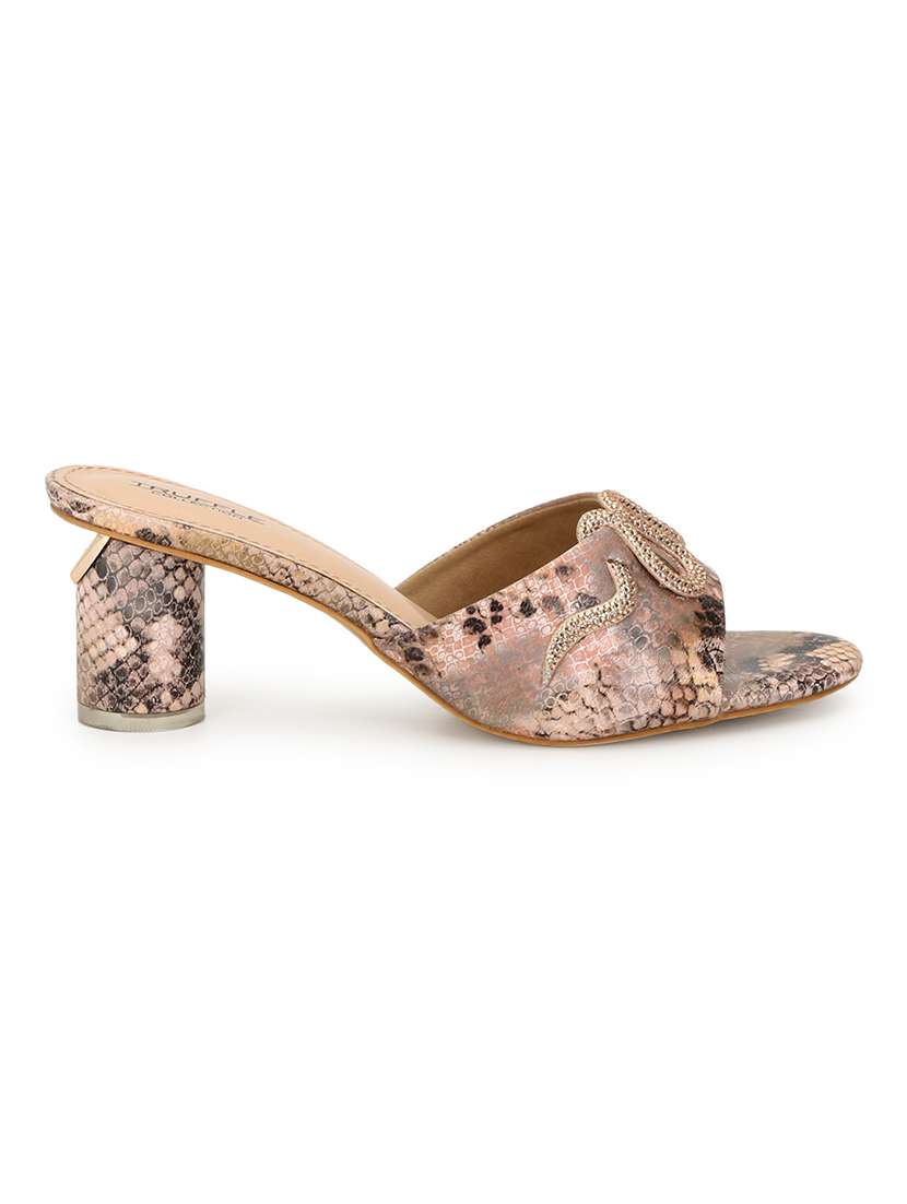 Pink Pu Slip On Sandals