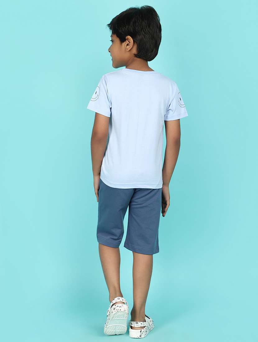 boy blue cotton short set twin set - 21128320 -  Standard Image - 3