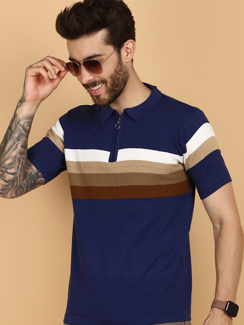 men polo neck chest print t-shirt - 21128350 - Standard Image - 3
