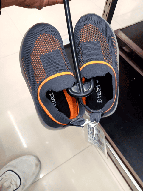orange knitted casual shoes - 21128384 - Standard Image - 0