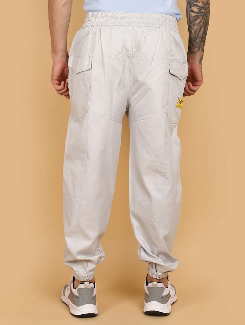 men solid mid rise jogger - 21128393 -  Standard Image - 3