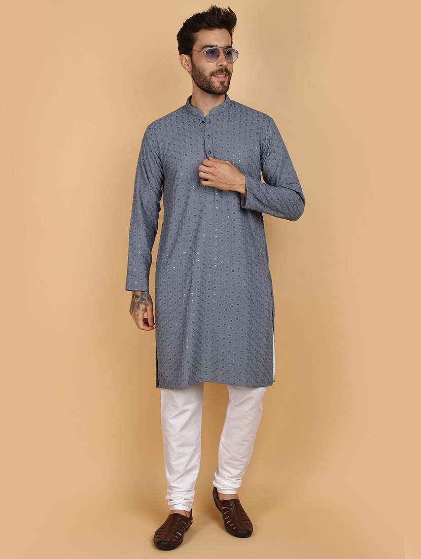 men long sleeve kurta pyjama set