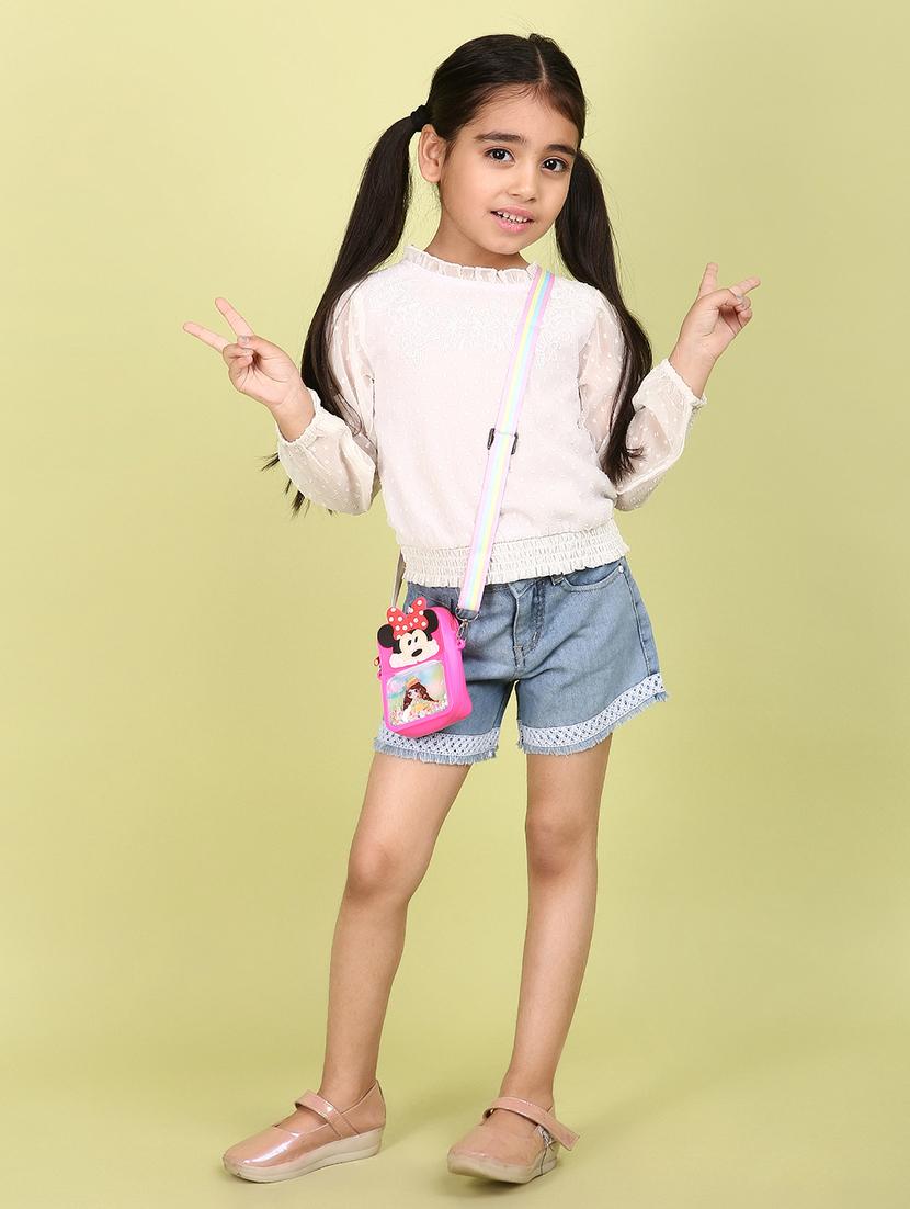 girls light blue solids shorts - 21128404 - Standard Image - 5