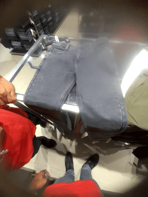 grey pc knitted denim jean - 21128489 - Standard Image - 0