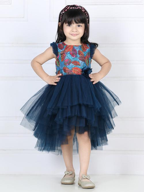 girls round neck net frock - 21128574 -  Standard Image - 0
