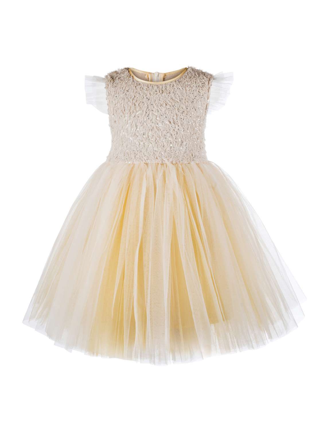 girls round neck net frock
