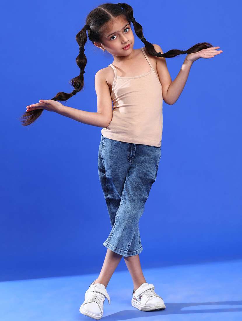 girls square neck solid spaghetti  - 21128731 -  Standard Image - 5