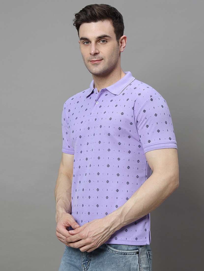 men polo neck printed t-shirt