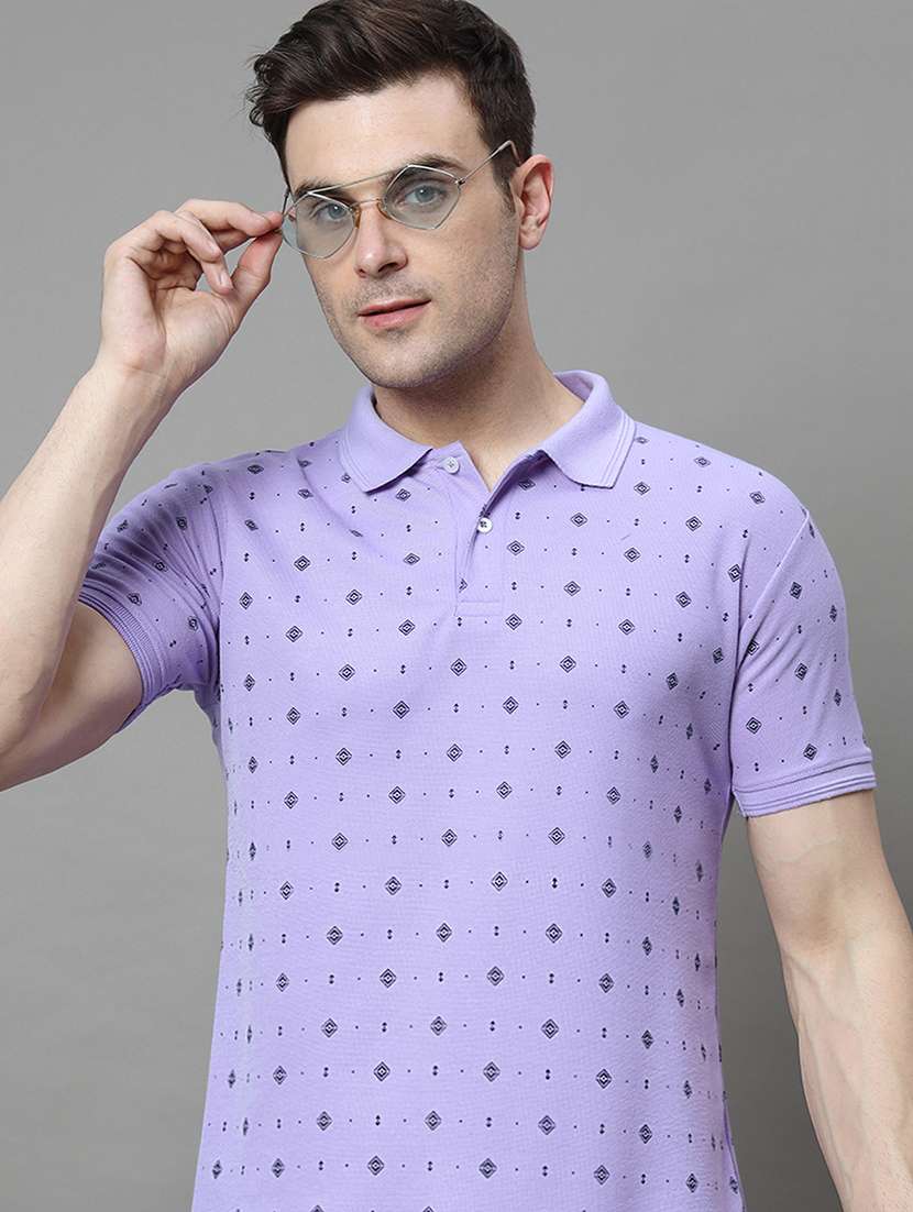men polo neck printed t-shirt - 21128854 -  Standard Image - 3