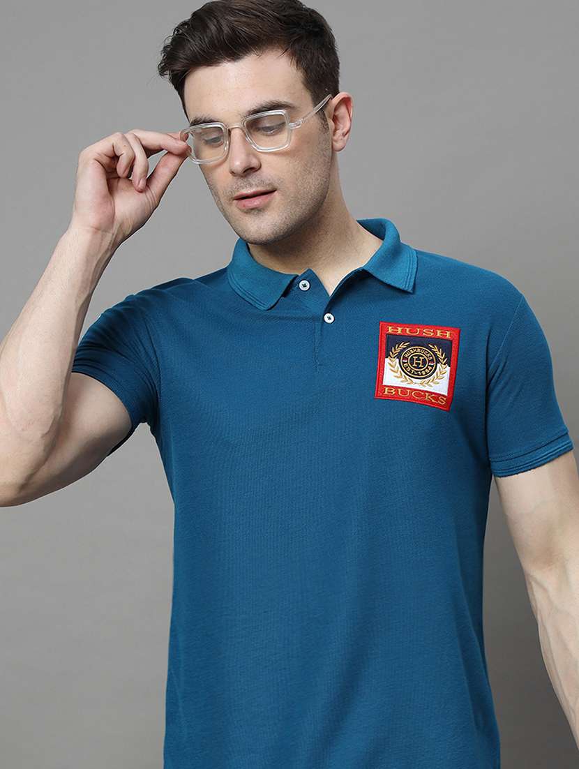 blue polyester plain tshirt - 21128856 -  Standard Image - 3