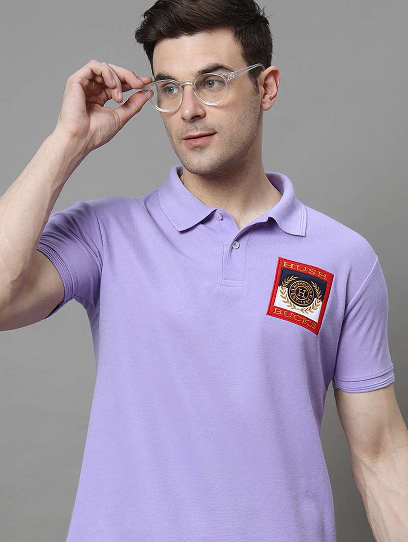 men polo neck placement printed t-shirt - 21128857 -  Standard Image - 3