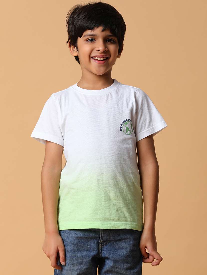 boys round neck graphic printed regular t-shirt