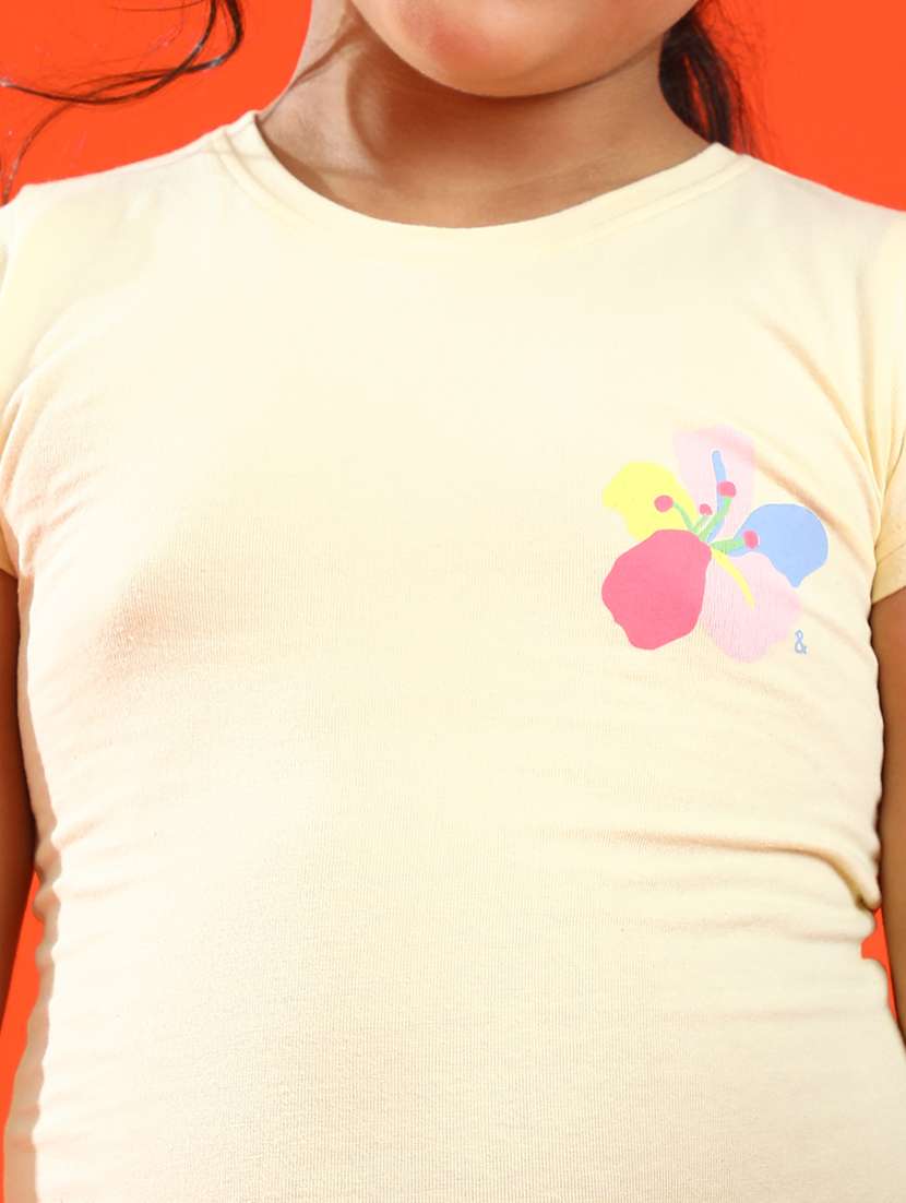 girls round neck back printed tees  - 21128976 -  Standard Image - 5