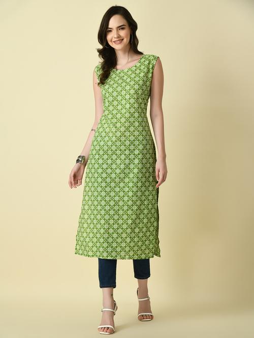 women green printed viscose kurta - 21129003 - Standard Image - 0