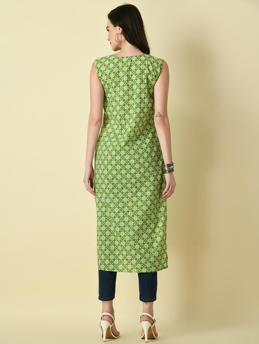 women green printed viscose kurta - 21129003 - Standard Image - 3